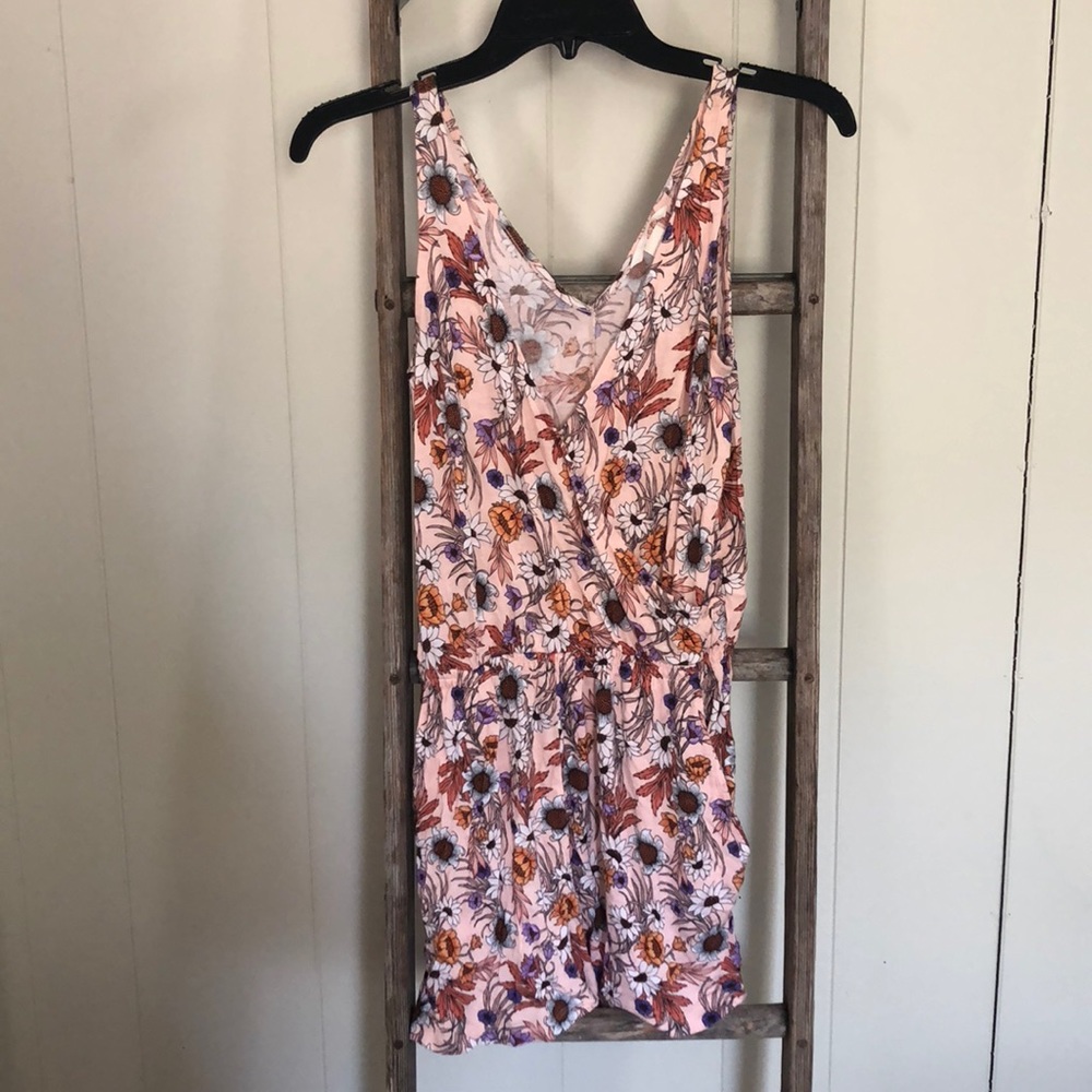 PINK FLORAL H&M JUMPSUIT SIZE XS